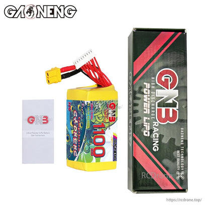 Package contents: GNB 1100mAh battery with retail box and small instruction card