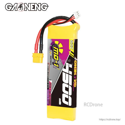 Vertical angled view of the GAONENG GNB MD-1 2S 7.4V 4500mAh battery