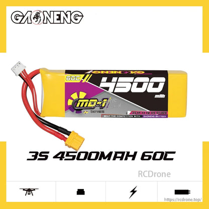 GAONENG GNB MD-1 Series 3S 11.1V 4500mAh 60C LiPo battery product graphic