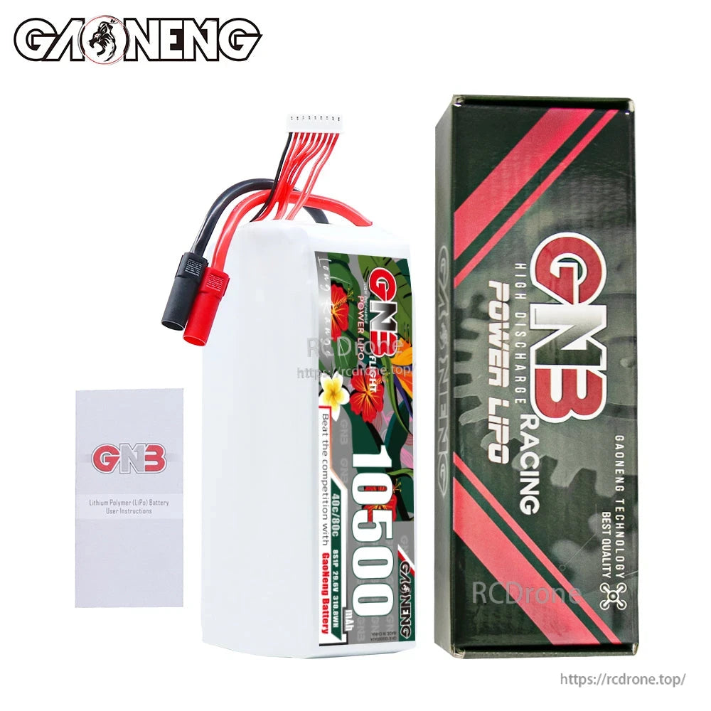 Package contents: GNB 10500 battery with retail box and instruction leaflet