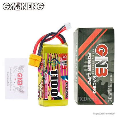 Package contents: GAONENG GNB 1100mAh battery with retail box and small instruction card