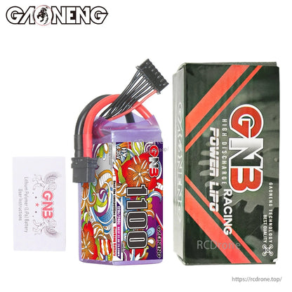 Package contents: one GNB 1100 LiHV battery with GNB Power box and small instruction card