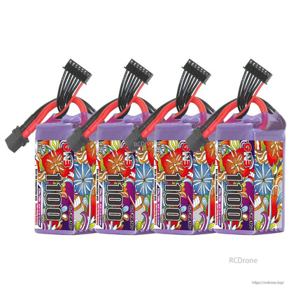 Four-pack bundle photo showing four GNB 1100 LiHV batteries arranged side by side