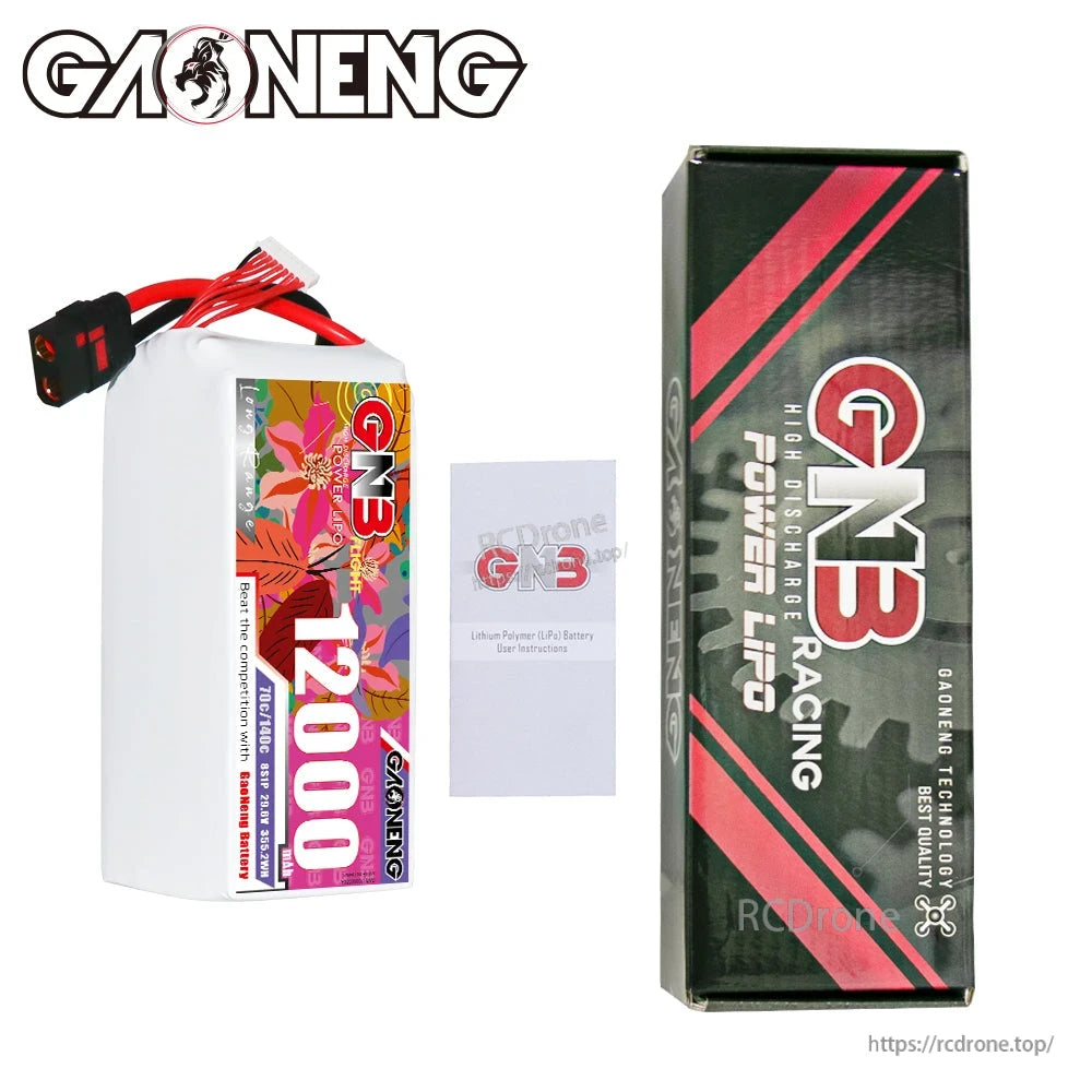 Package contents: GAONENG GNB battery, GN3 retail box, and small instruction leaflet