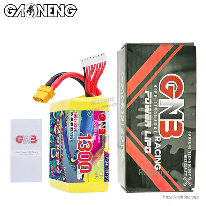Package contents: GAONENG 1300 battery with GNB Racing box and small leaflet
