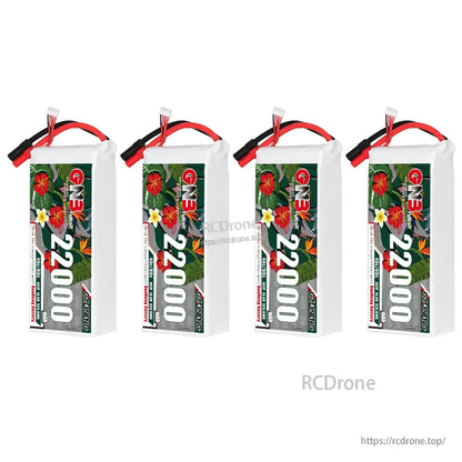 Four GAONENG GN3 22000mAh battery packs displayed upright (4-pack quantity view)