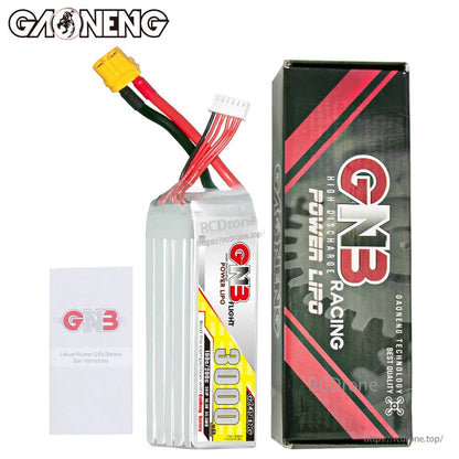 Package contents: GNB 3000mAh battery with retail box and GN3 lithium polymer instructions sheet
