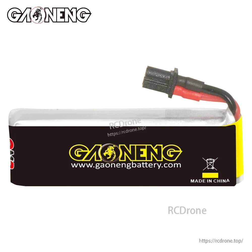 Rear/side view of GAONENG battery wrap showing gaonengbattery.com and Made in China marks