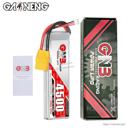 GAONENG battery with retail box and user instruction leaflet package contents view