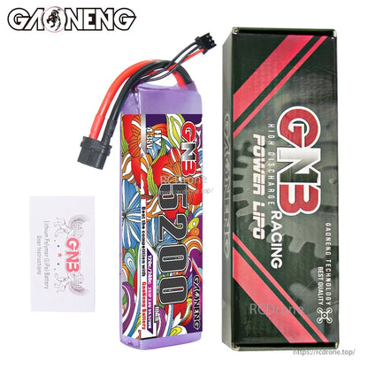 Package contents: GAONENG GNB 5200 battery pack with branded retail box and small insert card
