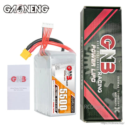 Package contents: GAONENG GNB 5500mAh battery with retail box and instruction leaflet
