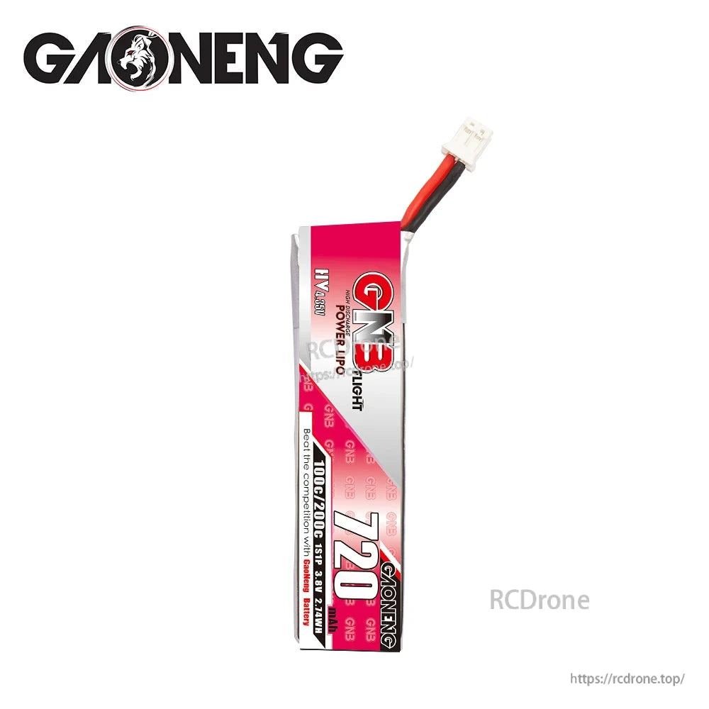 Front label view showing GNB720 branding and PH2.0 lead exiting top