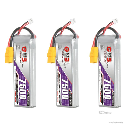 GAONENG GNB75002S65AHV HV 2S 7.6V 7500mAh 65C LiPo Battery XT90 for 1/10–1/8 RC Cars/Boats