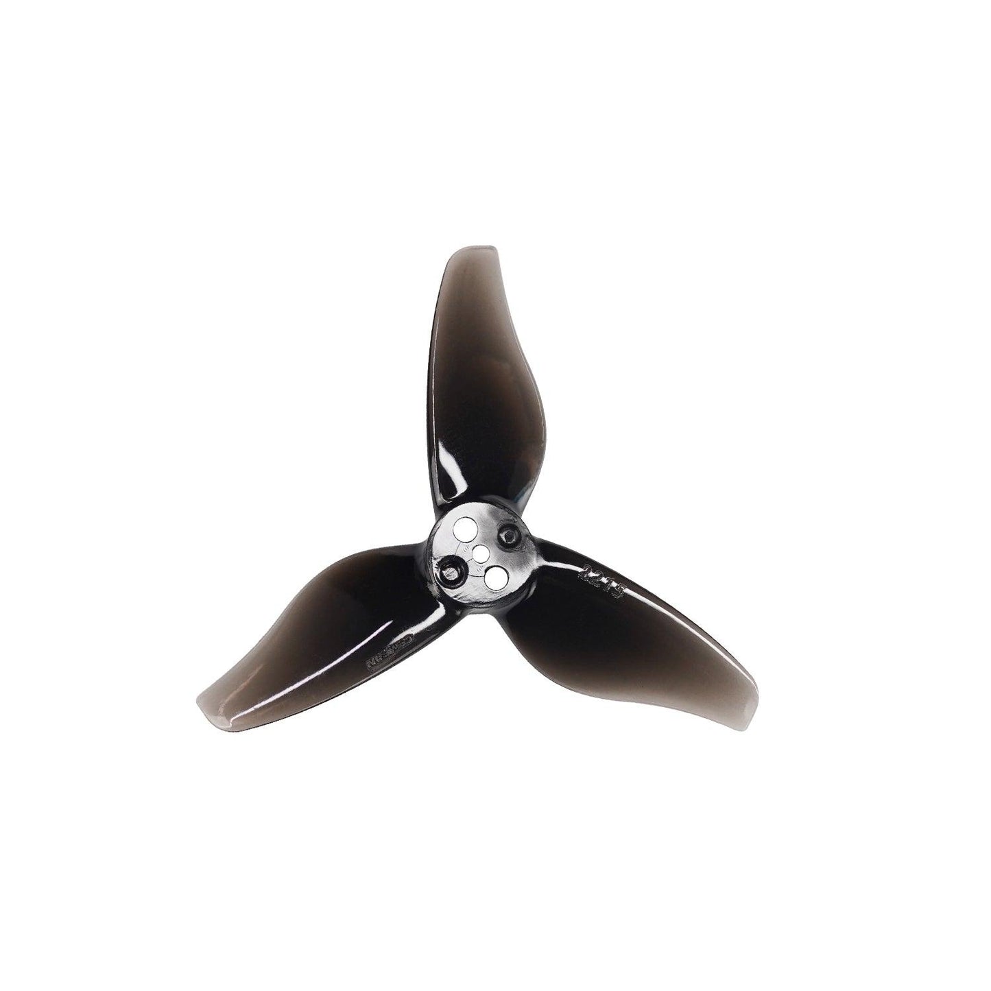 GEMFAN 2215-3 PC 2.2in 3-blade propeller in black, single prop top view