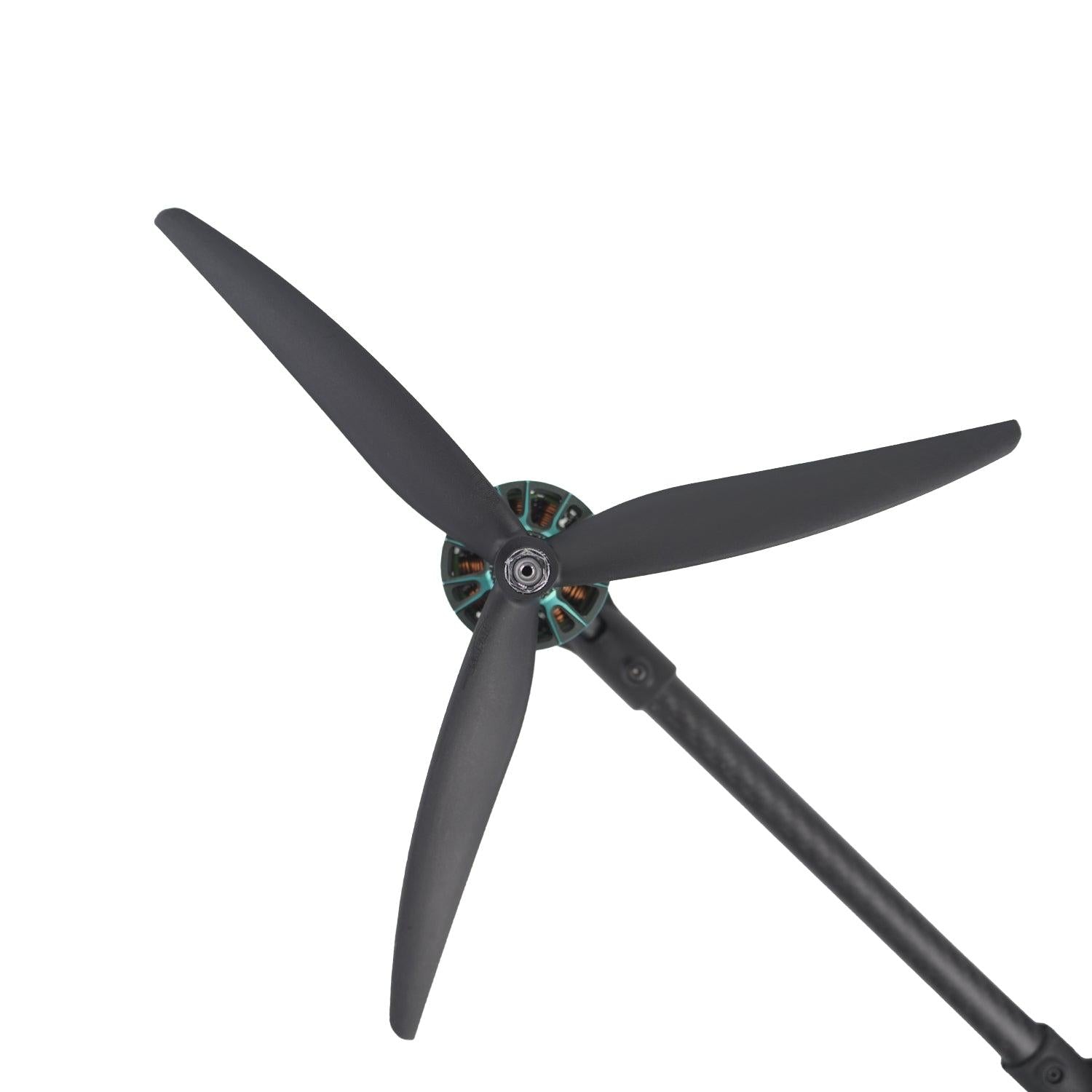 GEMFAN CENILIFTER 1170-3 11x7 3-blade propeller mounted on drone motor arm, black