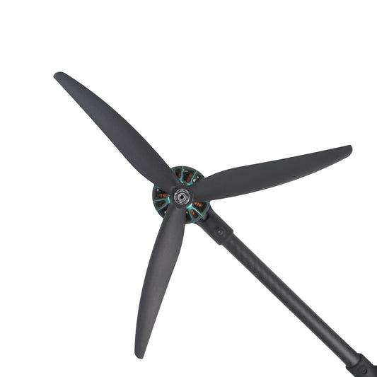 GEMFAN CENILIFTER 1170-3 11x7 3-blade propeller mounted on drone motor arm, black