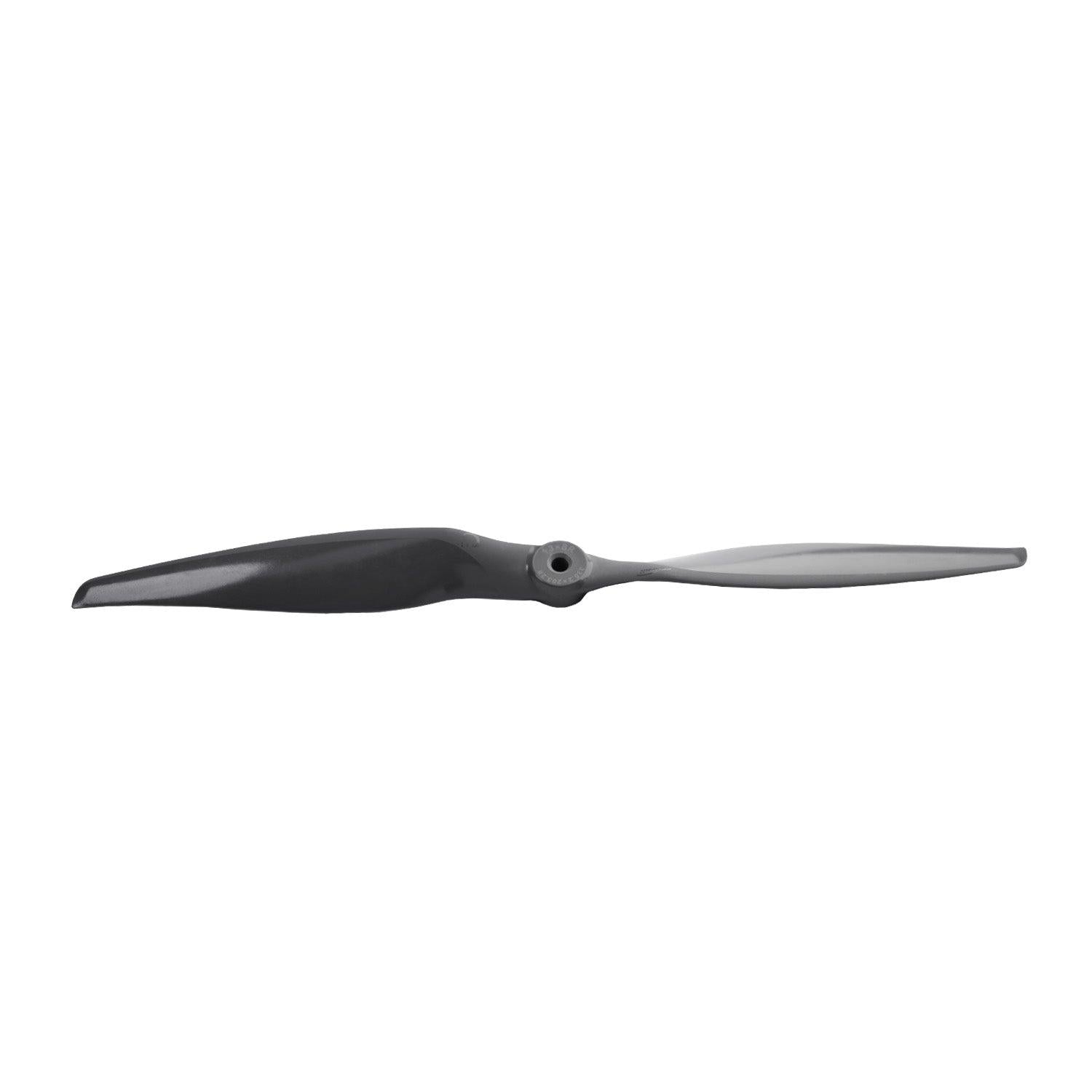 Single 13-inch GEMFAN Vortex propeller side profile showing blade thickness and hub center