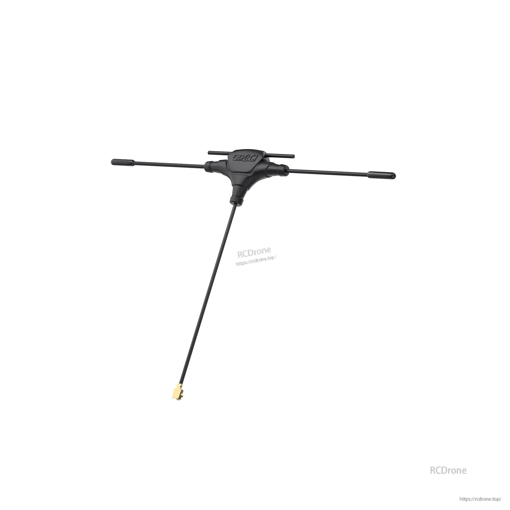 GEPRC 915M/2.4G Dual-Band T Antenna, GEPRC dual-band T antenna with long coax lead and small gold micro connector for 915M/2.4G systems