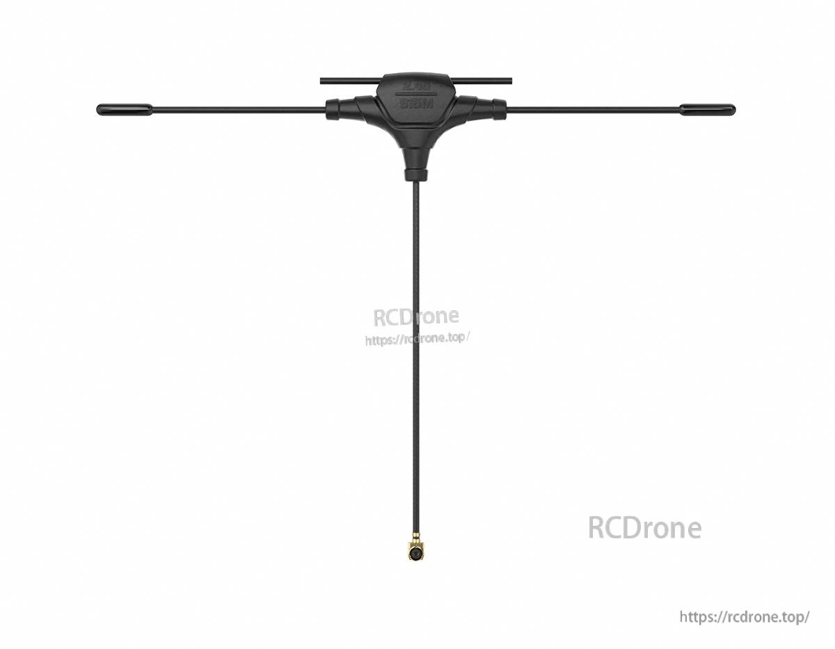GEPRC 915M/2.4G dual-band T antenna with T-shaped element, long coax cable, and micro U.FL connector