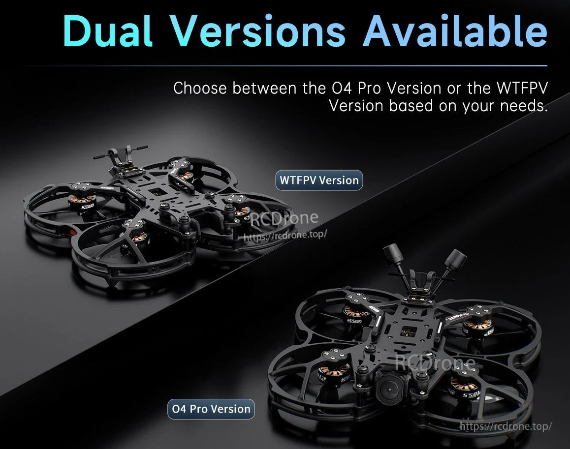 GEPRC CineLog35 V3 O4 Pro CineWhoop FPV, Dual versions: O4 Pro and WTFPV for different needs.