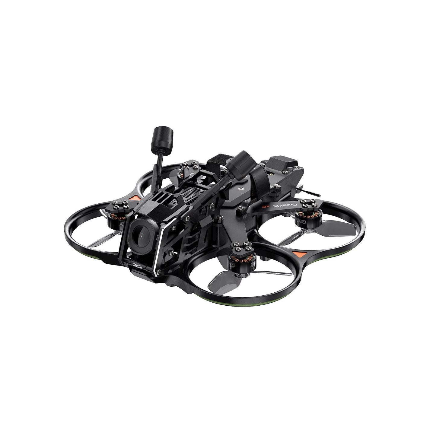 GEPRC Cinebot25 V2 O4 Pro FPV, GEPRC Cinebot25 V2 FPV cinewhoop drone with ducted 2.5-inch prop guards, front camera mount and antennas