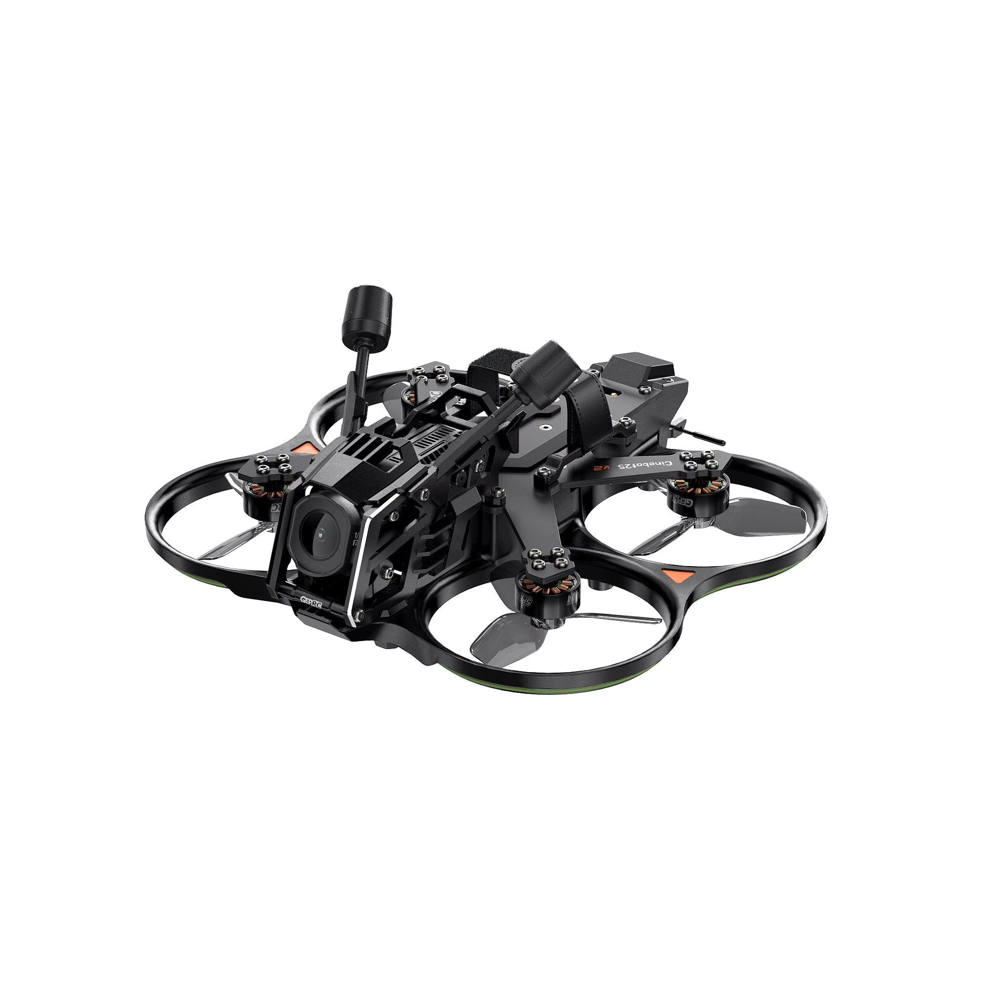 GEPRC Cinebot25 V2 O4 Pro FPV, GEPRC Cinebot25 V2 FPV cinewhoop drone with ducted 2.5-inch prop guards, front camera mount and antennas