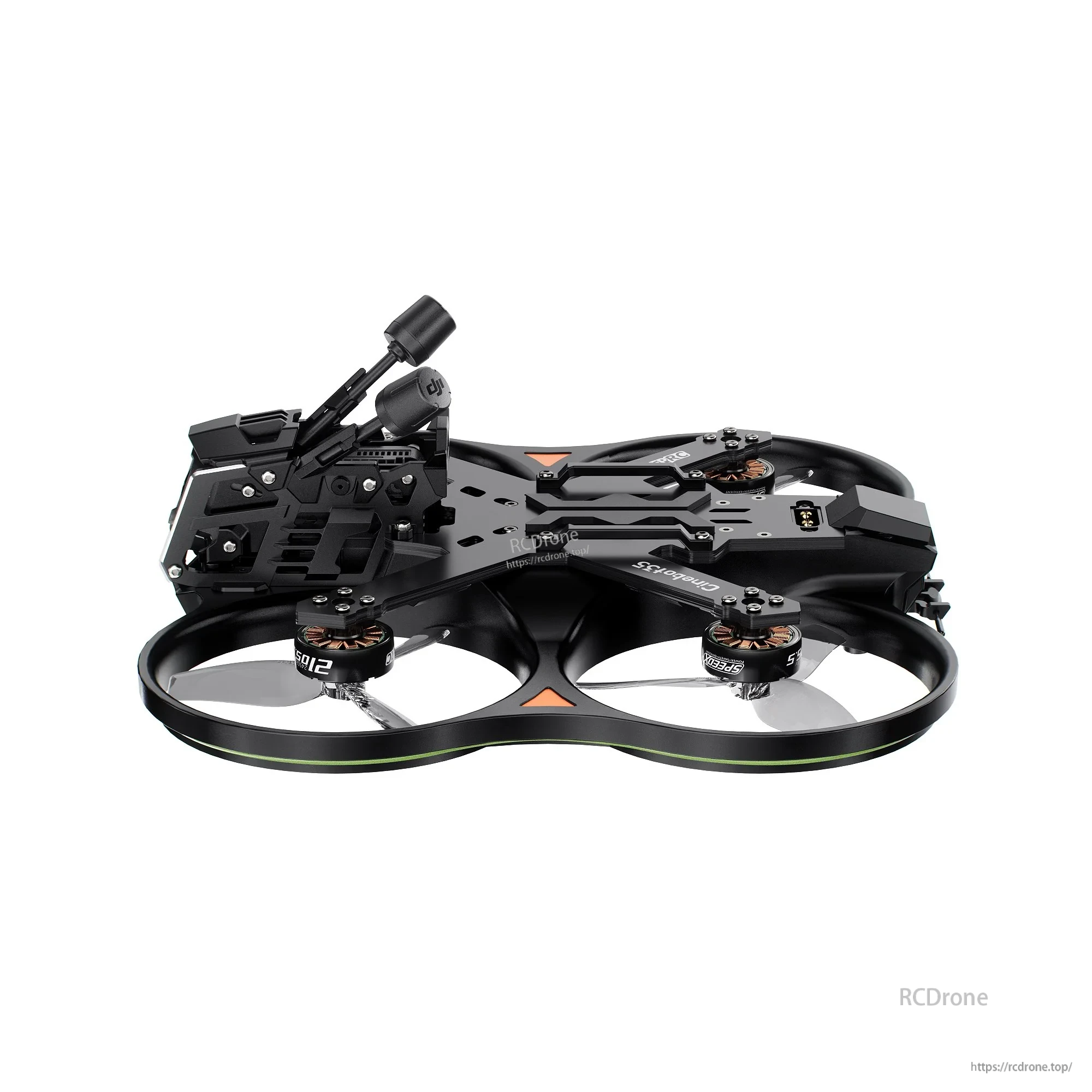 GEPRC Cinebot35 O4 Pro ducted FPV quadcopter with four prop guards, compact frame, and mounted camera