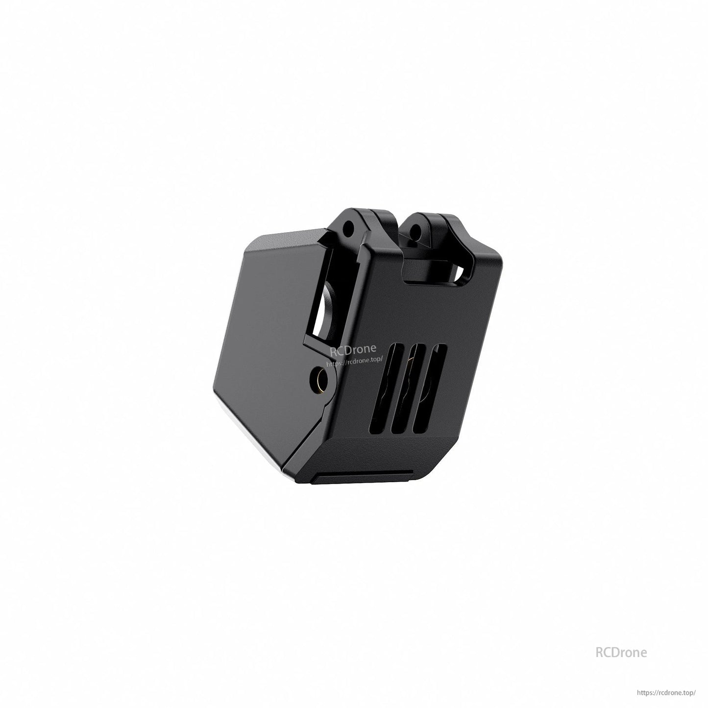 Black GEPRC DJI O4 Air Unit camera module housing with dual mounting tabs and side ventilation slots