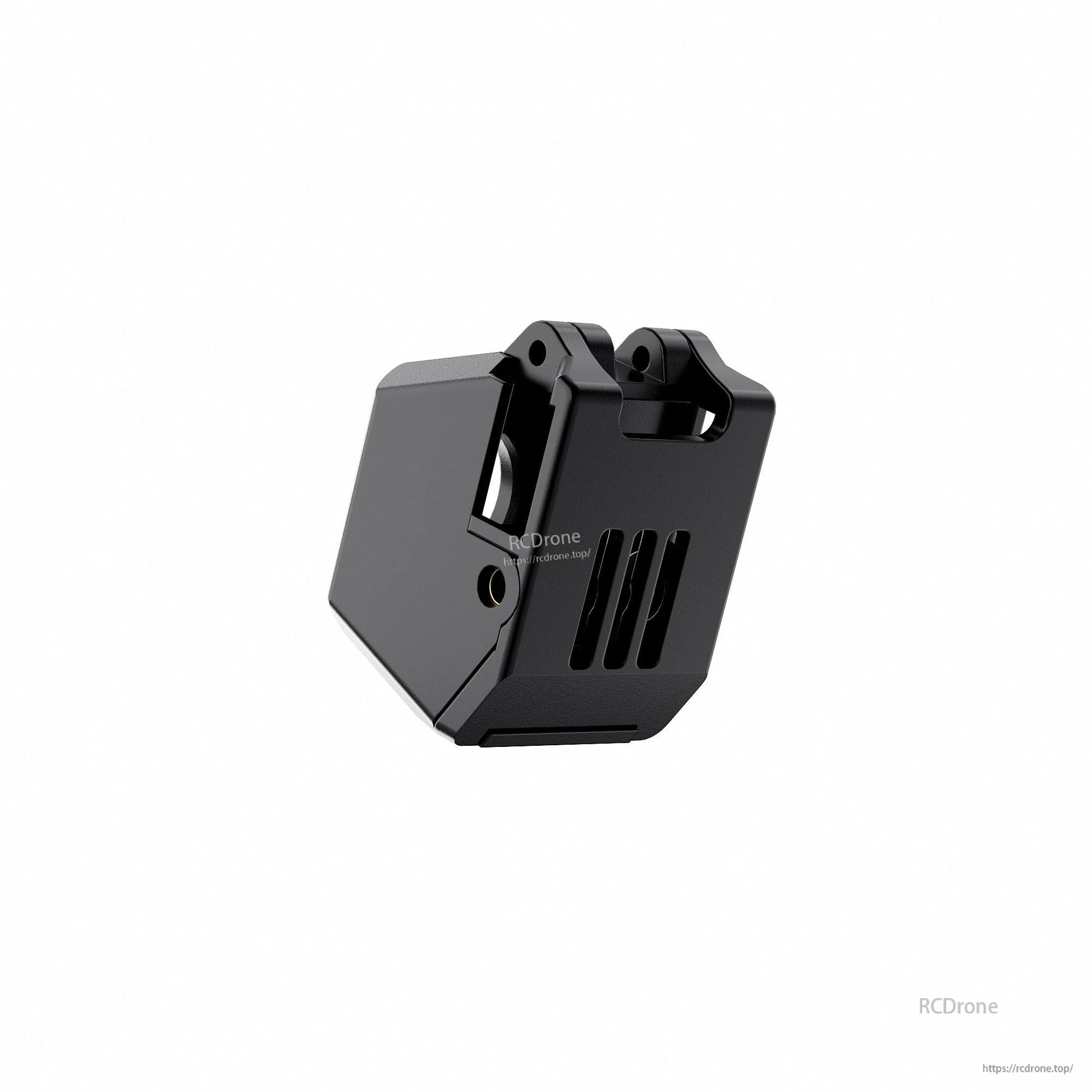 Black GEPRC DJI O4 Air Unit camera module housing with dual mounting tabs and side ventilation slots