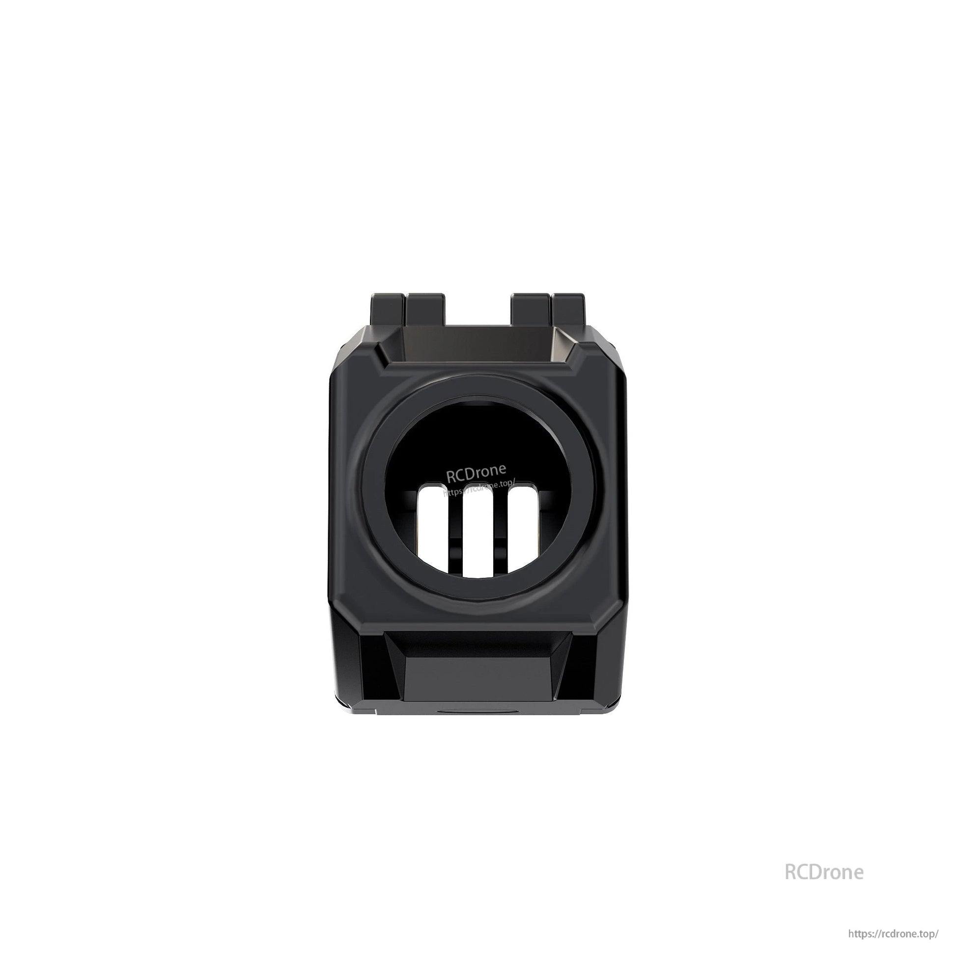 GEPRC DJI O4 Air Unit camera module housing in black PC plastic with circular lens opening and 14x14 mount