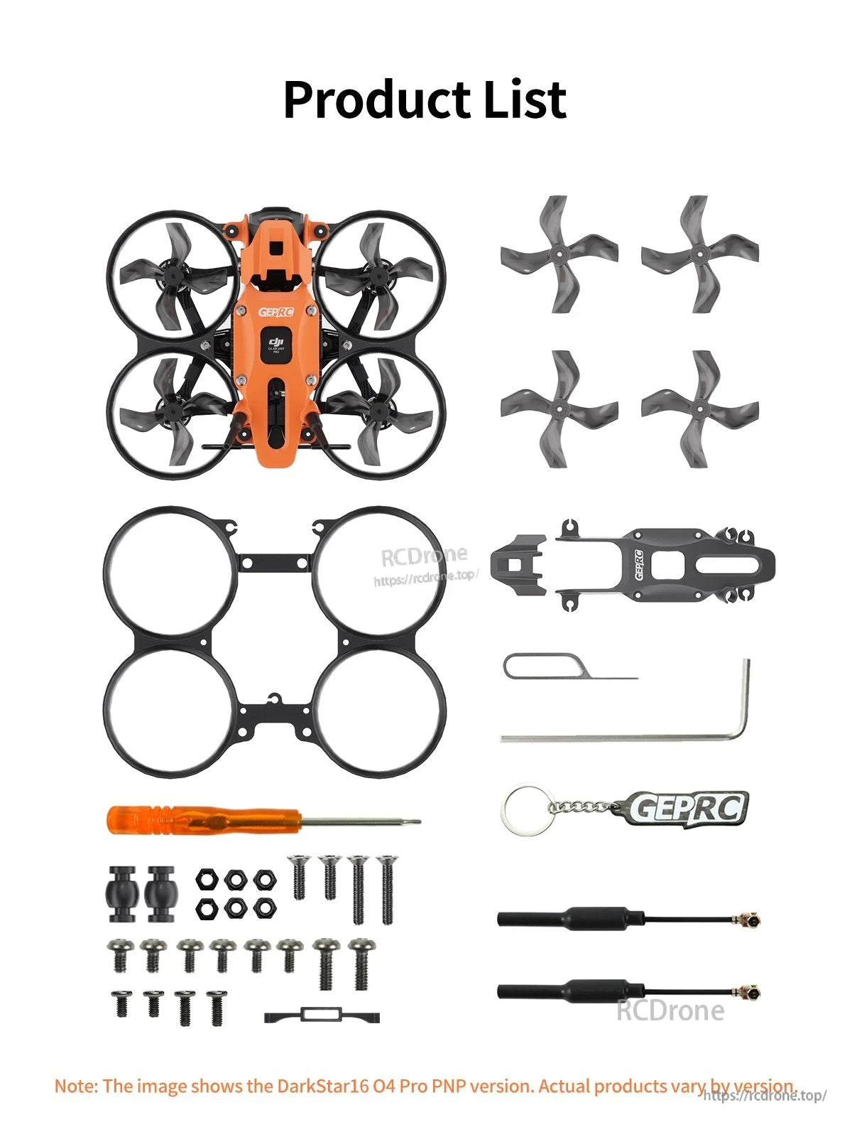 GEPRC DarkStar16 O4 Pro TinyWhoop FPV, GEPRC Darkstar16 O4 Pro tiny whoop FPV drone with camera and receiver, perfect for racing and recording.