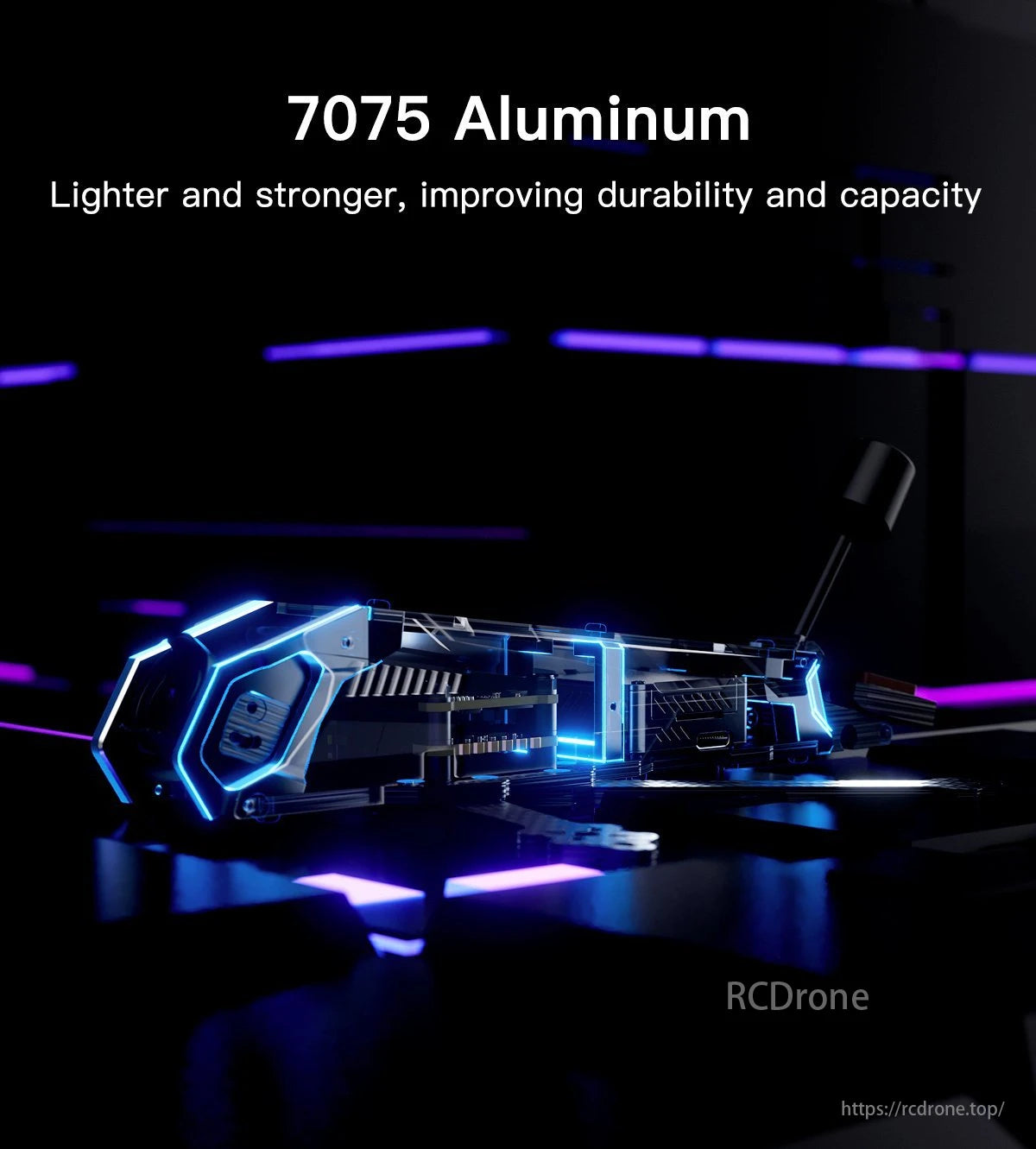 GEPRC Domain4.2 Freestyle Drone, 7075 Aluminum: Lighter, stronger, improved durability and capacity.