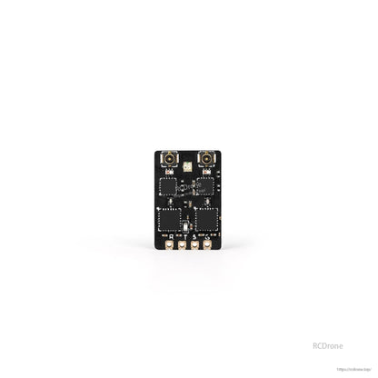 GEPRC ELRS DUAL 2.4G Diversity Receiver, GEPRC ELRS 2.4G diversity receiver PCB with dual u.FL antenna connectors on top and solder pads along the bottom