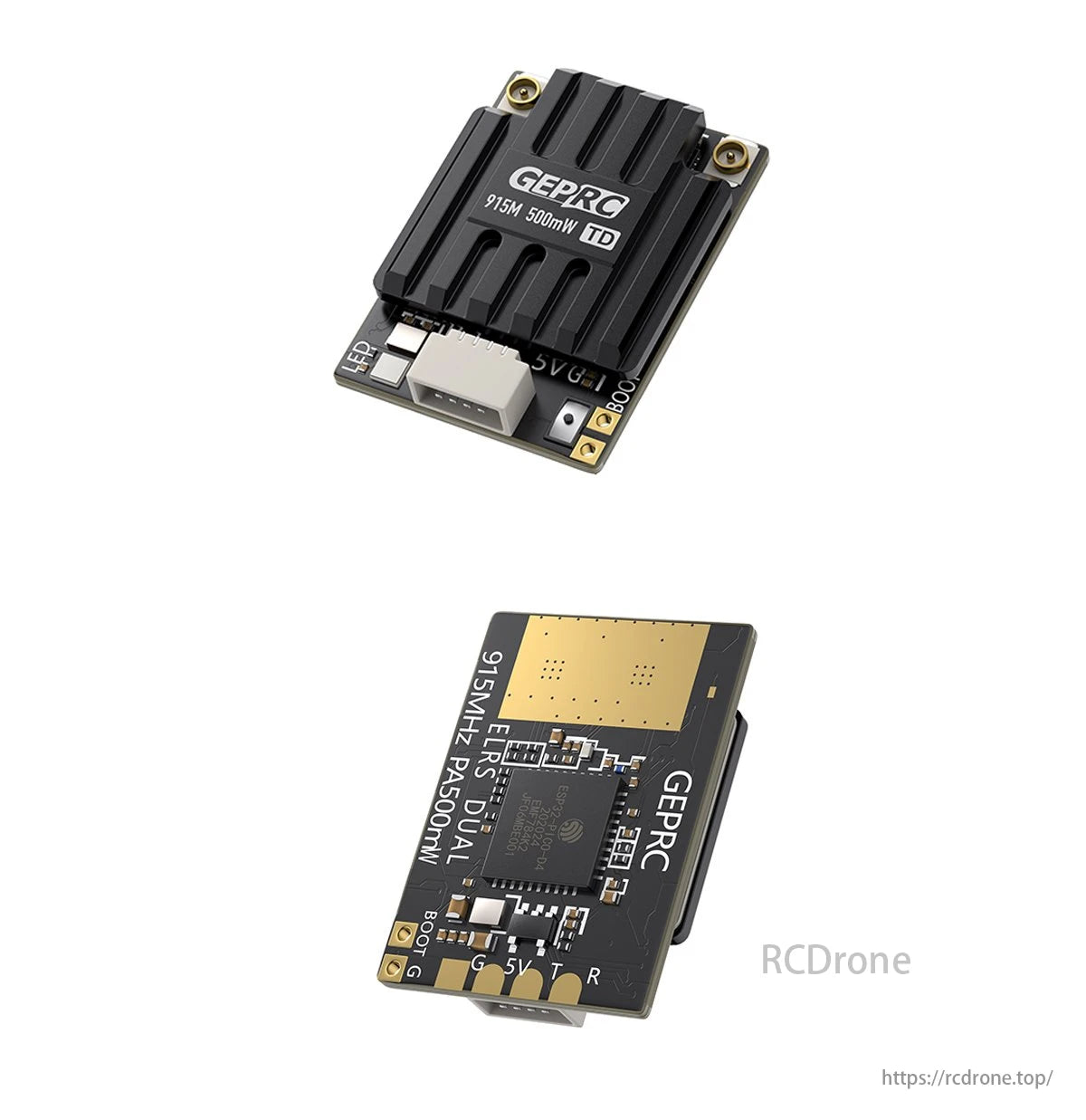 GEPRC ELRS DUAL 915M PA500 Receiver, A system featuring dual SX1276 RF links and two antennas improves signal reliability and penetration by reducing interference.