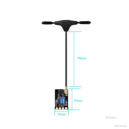 GEPRC ELRS Nano 2.4G PA100 レシーバー FPVドローン用 – 100mW、1000Hz、TCXO、WiFi OTA、0.7g