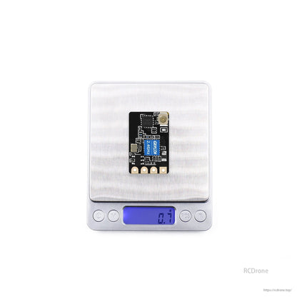GEPRC ELRS Nano 2.4G PA100 Receiver, GEPRC ELRS Nano receiver for FPV drones offers 100mW power, 1000Hz refresh, TCXO stability, WiFi updates, and weighs only 0.7g.