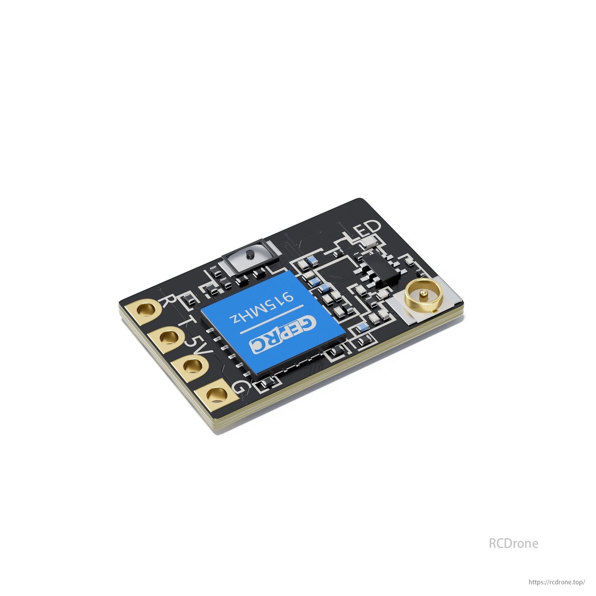 GEPRC ELRS Nano 915M V2 Receiver for FPV Drones, 0.7g, TCXO, 915/868MHz, WiFi, with multiple antenna options.