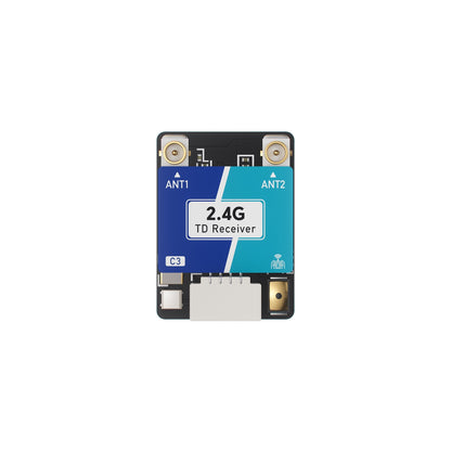 GEPRC 2.4G true diversity nano receiver board with ANT1/ANT2 antenna ports and compact connector layout
