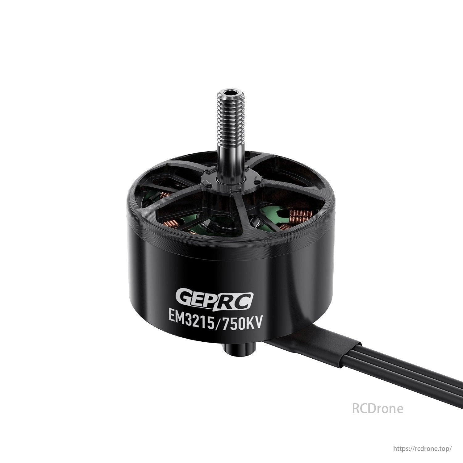 GEPRC EM3215 750KV motor for FPV drones, 6S support, 4120g thrust, 9-10 inch props compatible.