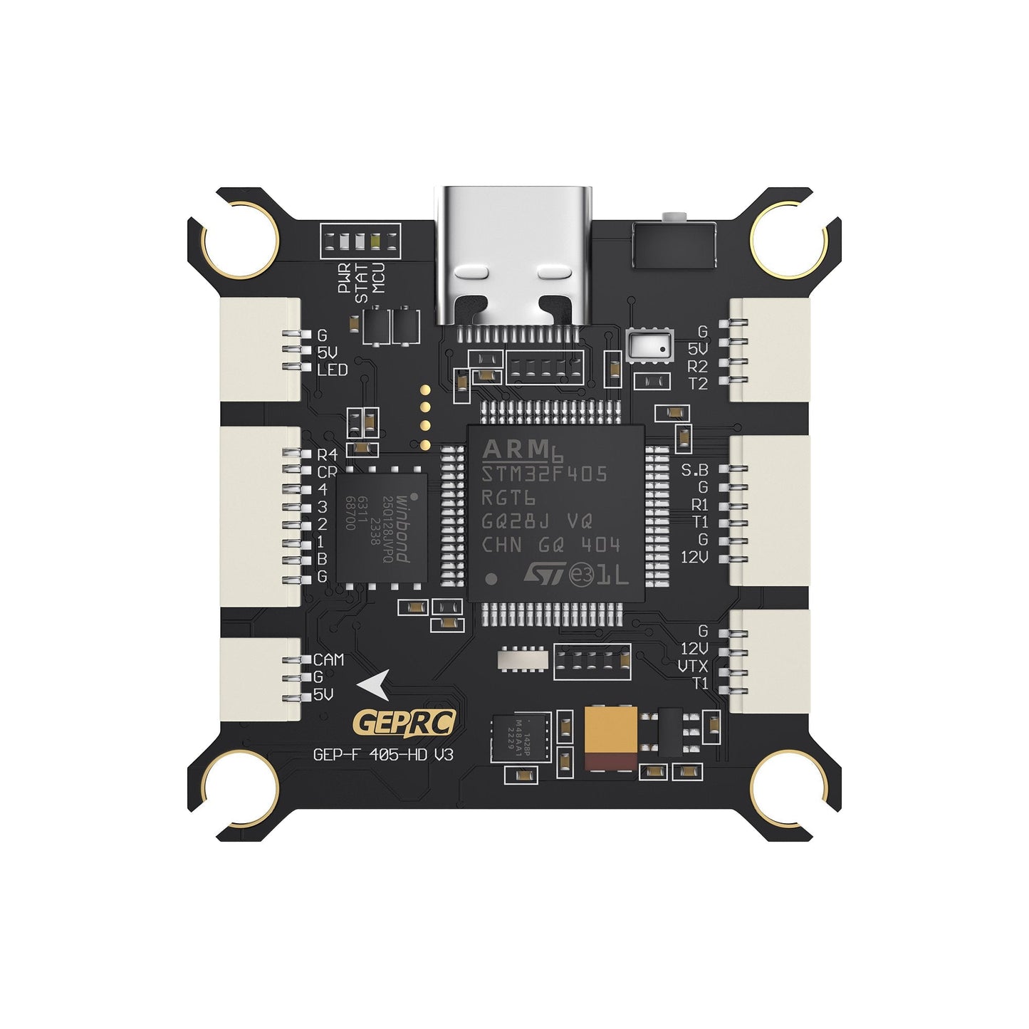 GEPRC F405 HD V3 Flight Controller | STM32F405, ICM42688-P, Type-C, 16M Blackbox, 3-6S