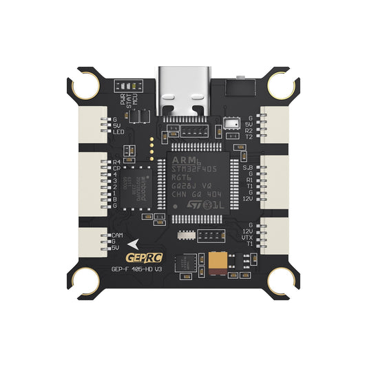 GEPRC F405 HD V3 Flight Controller | STM32F405, ICM42688-P, Type-C, 16M Blackbox, 3-6S
