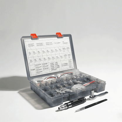 GEPRC FPV Hardware Pack offers organized, labeled compartments for efficient drone assembly and maintenance in a compact design.