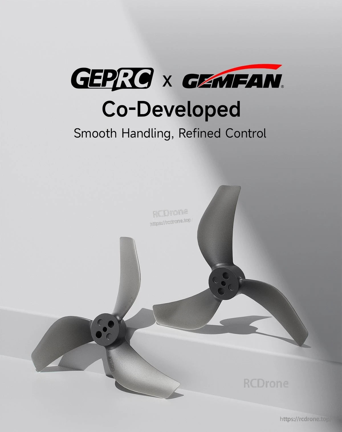 GEPRC x GEMFAN GP2219-3 Propeller, GEPRC and GEMFAN co-developed propellers deliver smooth handling and refined control for better drone performance.