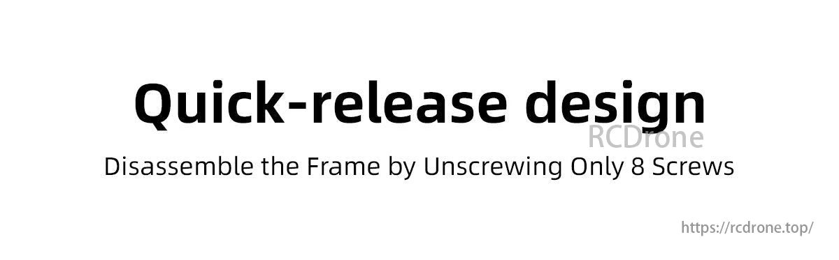 Geprc CL30 FPV Drone, The quick-release design allows for easy frame disassembly by simply unscrewing eight screws.