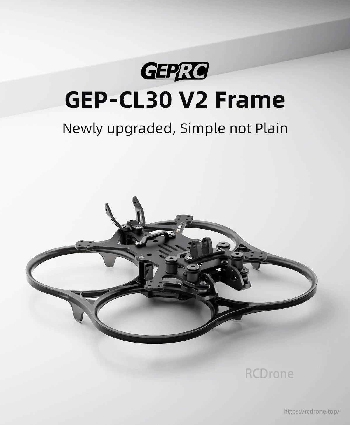 Geprc CL30 FPV Drone, GEPRC GEP-CL30 V2 Frame: Upgraded, 124mm wheelbase, stylish 3-inch FPV drone frame.