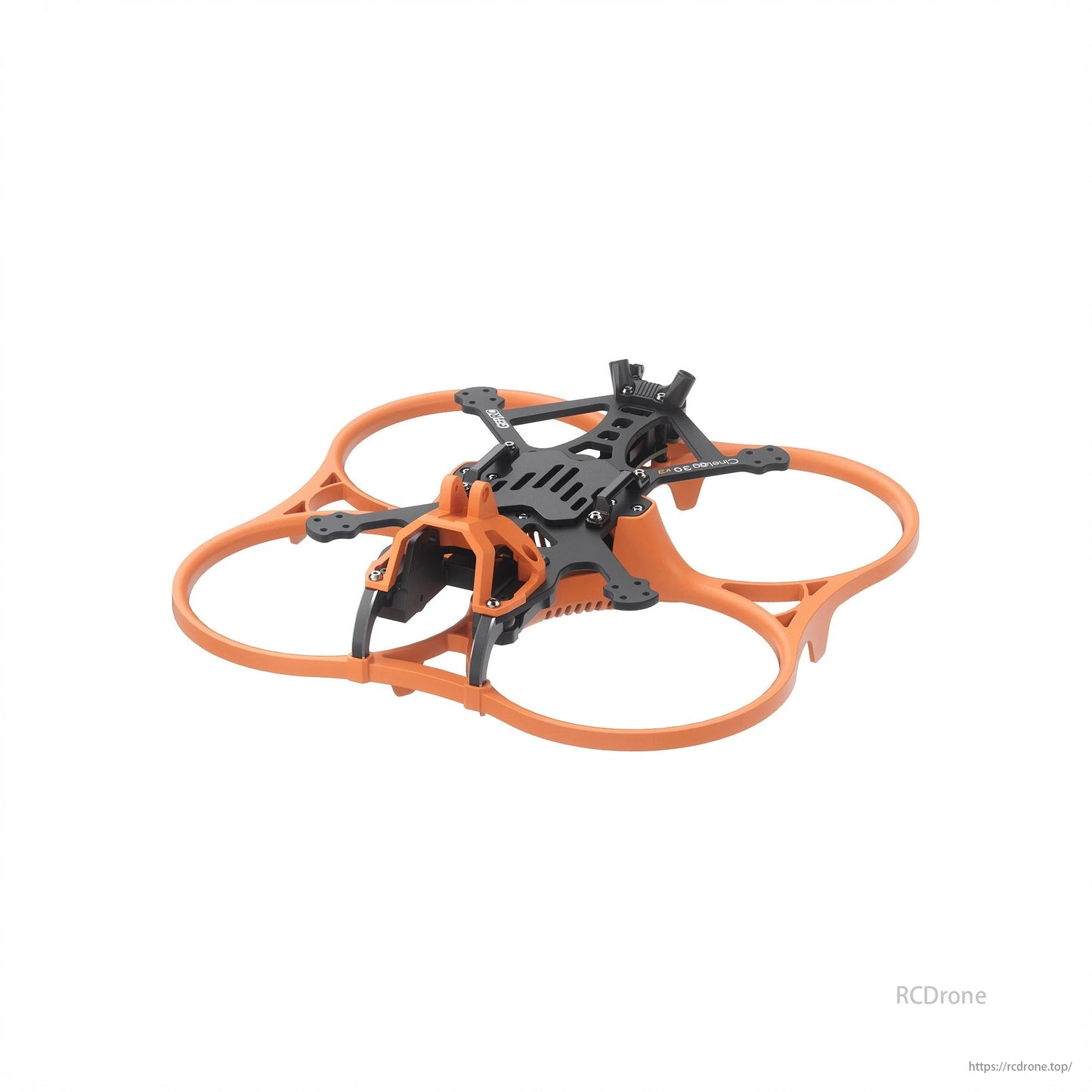 GEPRC GEP-CL30 V3 drone frame in orange/black, 128mm wheelbase, ideal for compact FPV racing.