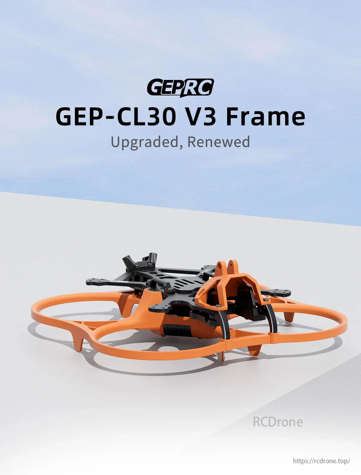 GEPRC GEP-CL30 FPV Drone, A 3-inch FPV drone frame with 128mm wheelbase, designed for GEPRC GEP-CL30 V3 compatibility.