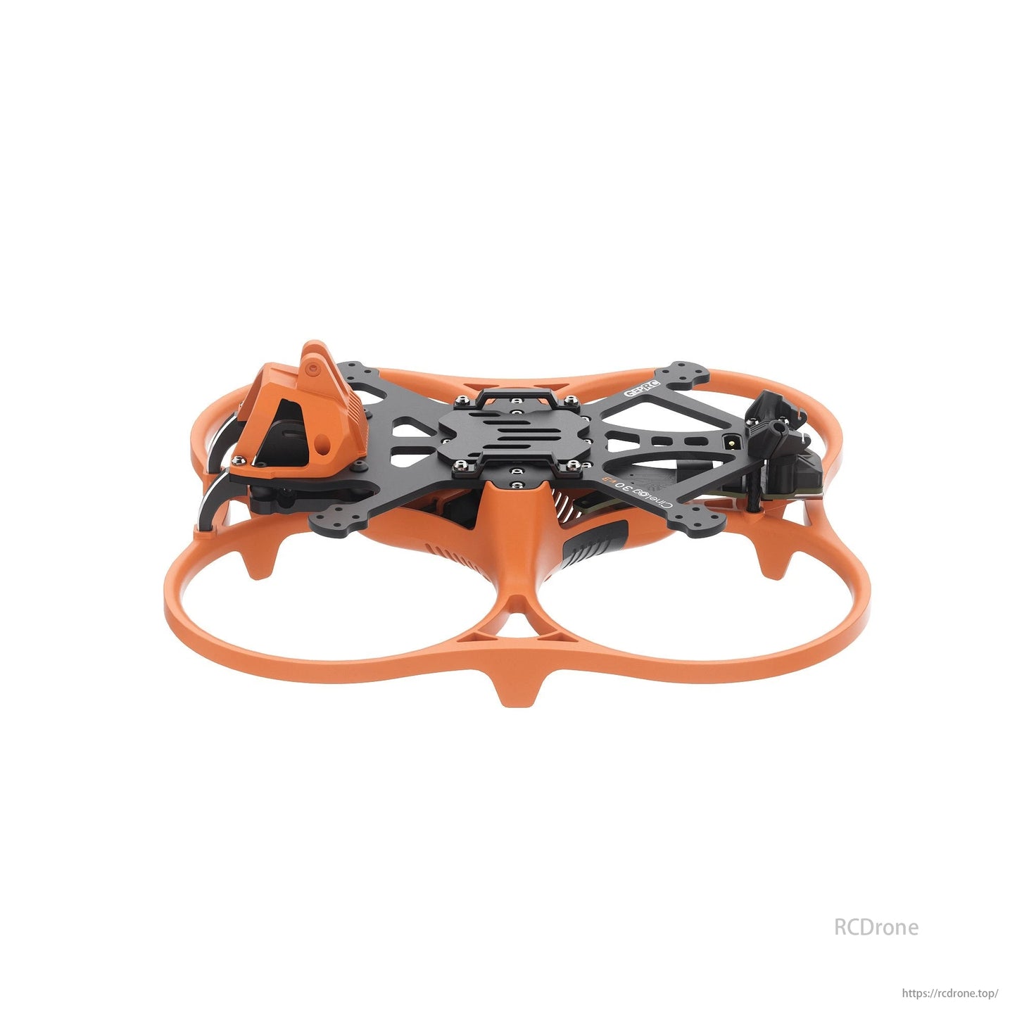 GEPRC GEP-CL30 V3 drone frame with orange cage and black components.