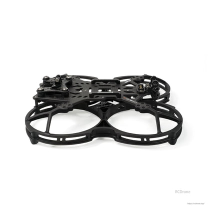 GEPRC GEP-CL35 V2 FPV Frame, GEPRC CineLog35 V2 FPV frame with 3.5-inch prop guards, black carbon plates, and mounting hardware