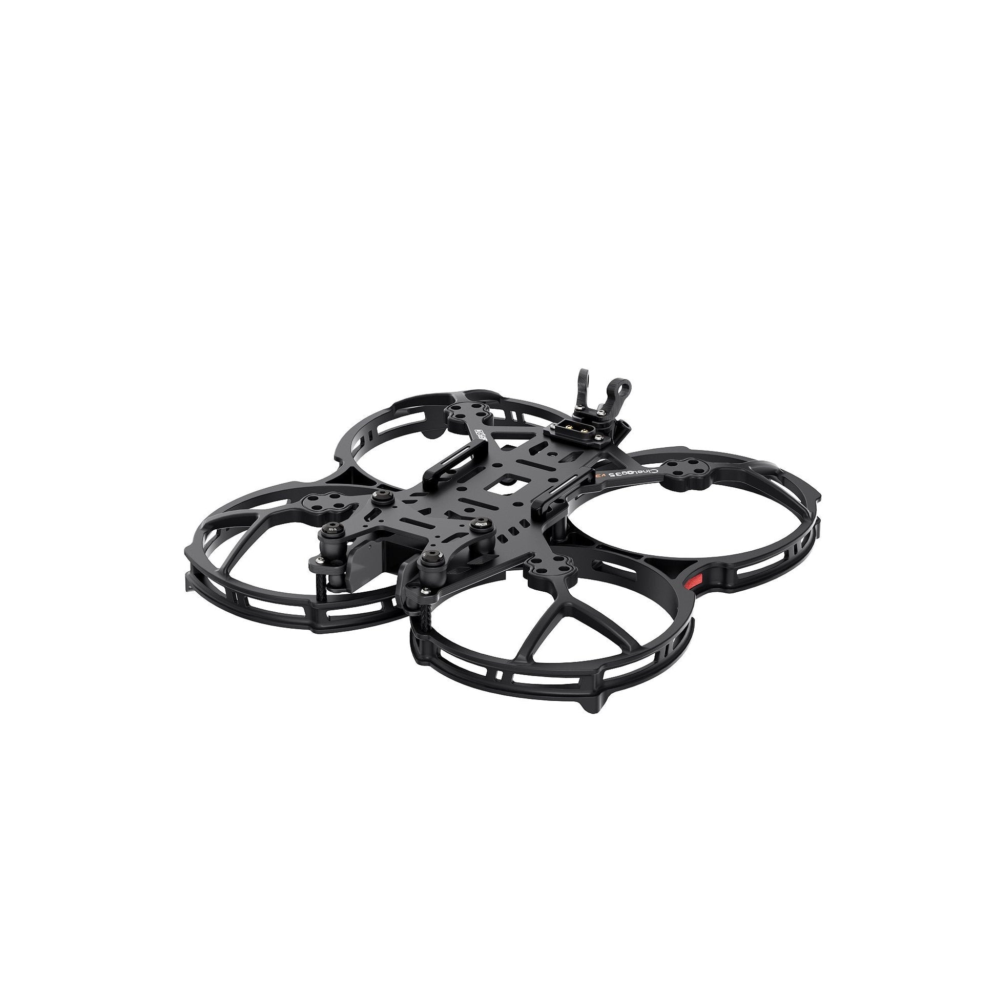 GEPRC GEP-CL35 V3 FPV frame kit with ducted prop guards, carbon fiber top plate, and front camera mount